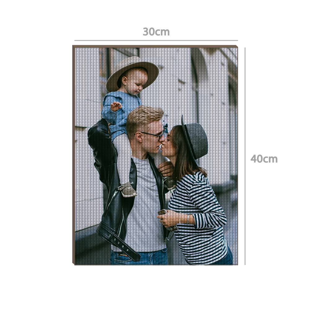 5D Custom Diamond Painting DIY Diamond Painting Kit Full Square Round Rhinestone Unique Gifts 30*40cm - Family - MyFaceBoxer