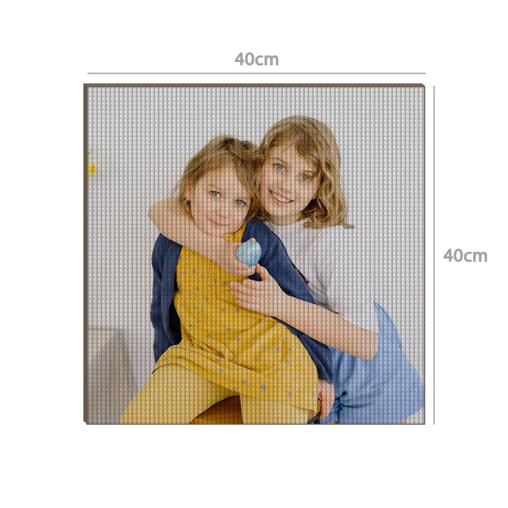 5D Custom Diamond Painting DIY Diamond Painting Kit Full Square Round Rhinestone Unique Gifts 40*40cm - Dear Friend - MyFaceBoxer