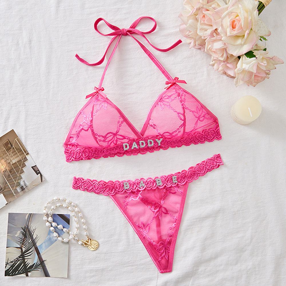 Custom Bra and Thong Seductive Name Set