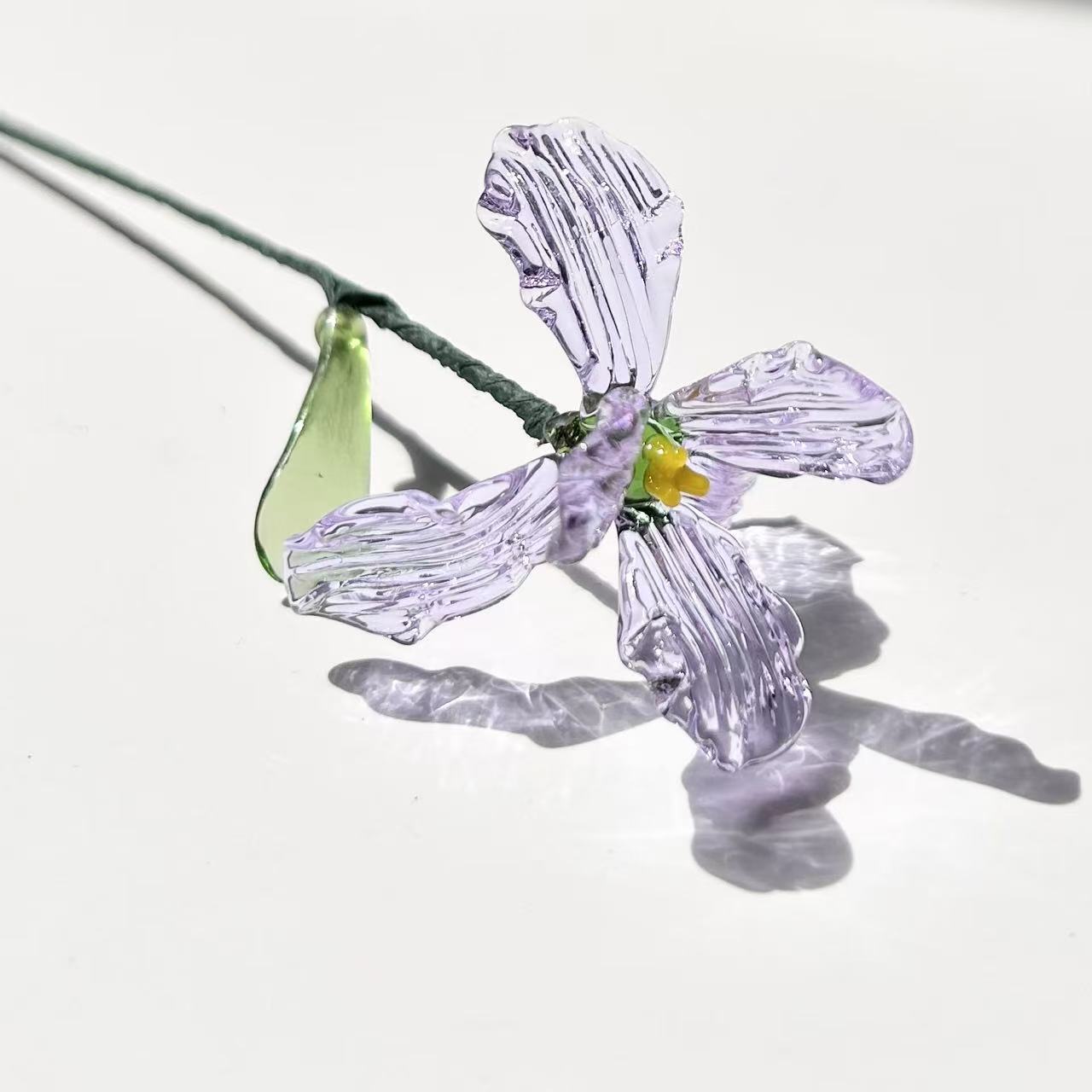 Glass Birth Month Flower, Birth Flower Gift Birthday flower Floral Handmade Glass Flowers, Women Birthday Commemorative Gifts