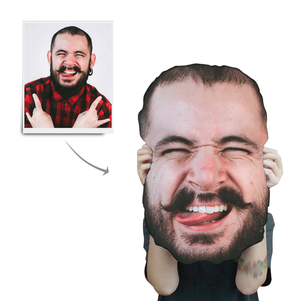 Custom Photo Face Pillow 3D Portrait Pillow	 - MyFaceBoxer