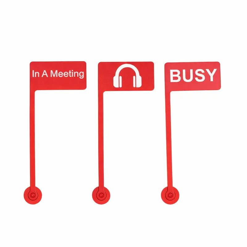 Busy Flag Signs Office Do Not Disturb Desk Sign for Deep Work