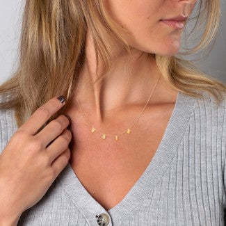 Vote Necklace Initial Letter Name Necklace (1-9 Letters) - MyFaceBoxer