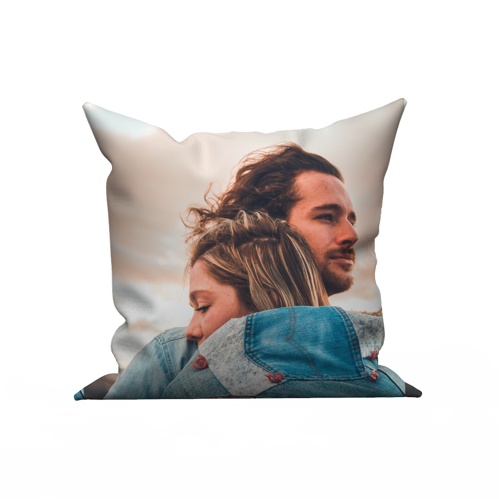 Custom Photo Throw Pillow Case - Lovers hugging - MyFaceBoxer