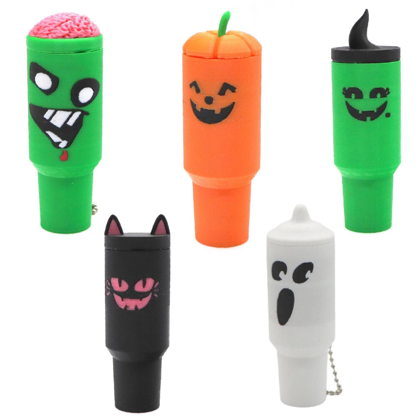 3D Printed Mini Tumbler Keychain Halloween Mini Cup Keychain Christmas Lip Balm Holder
