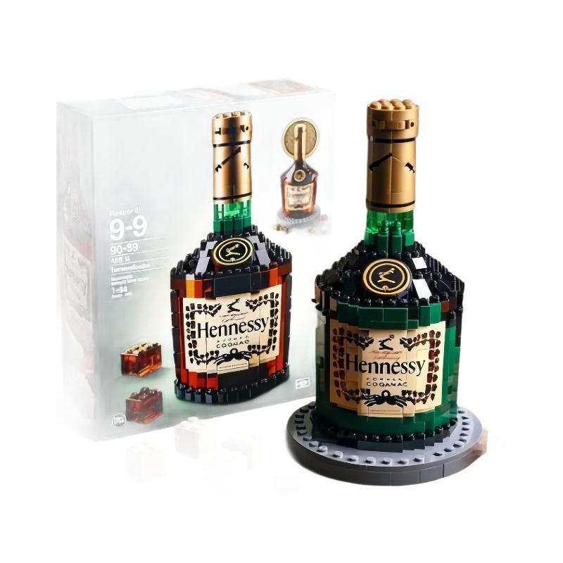 Whiskey Bottle Building Blocks Kit, Creative Liquor Bottle Model Bricks, MOC Architecture Display Toy, Unique Desktop Ornament & Gift for Men/Adults