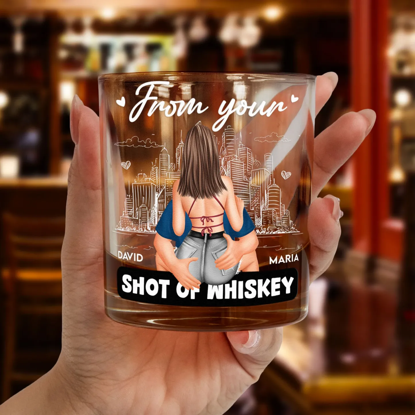 Promise To Always Be By Your Side - Personalized Whiskey Glass - Gift For Husband