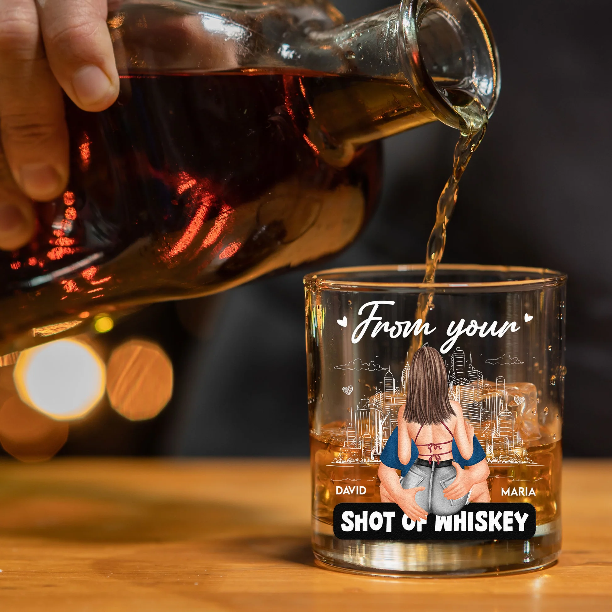 Promise To Always Be By Your Side - Personalized Whiskey Glass - Gift For Husband