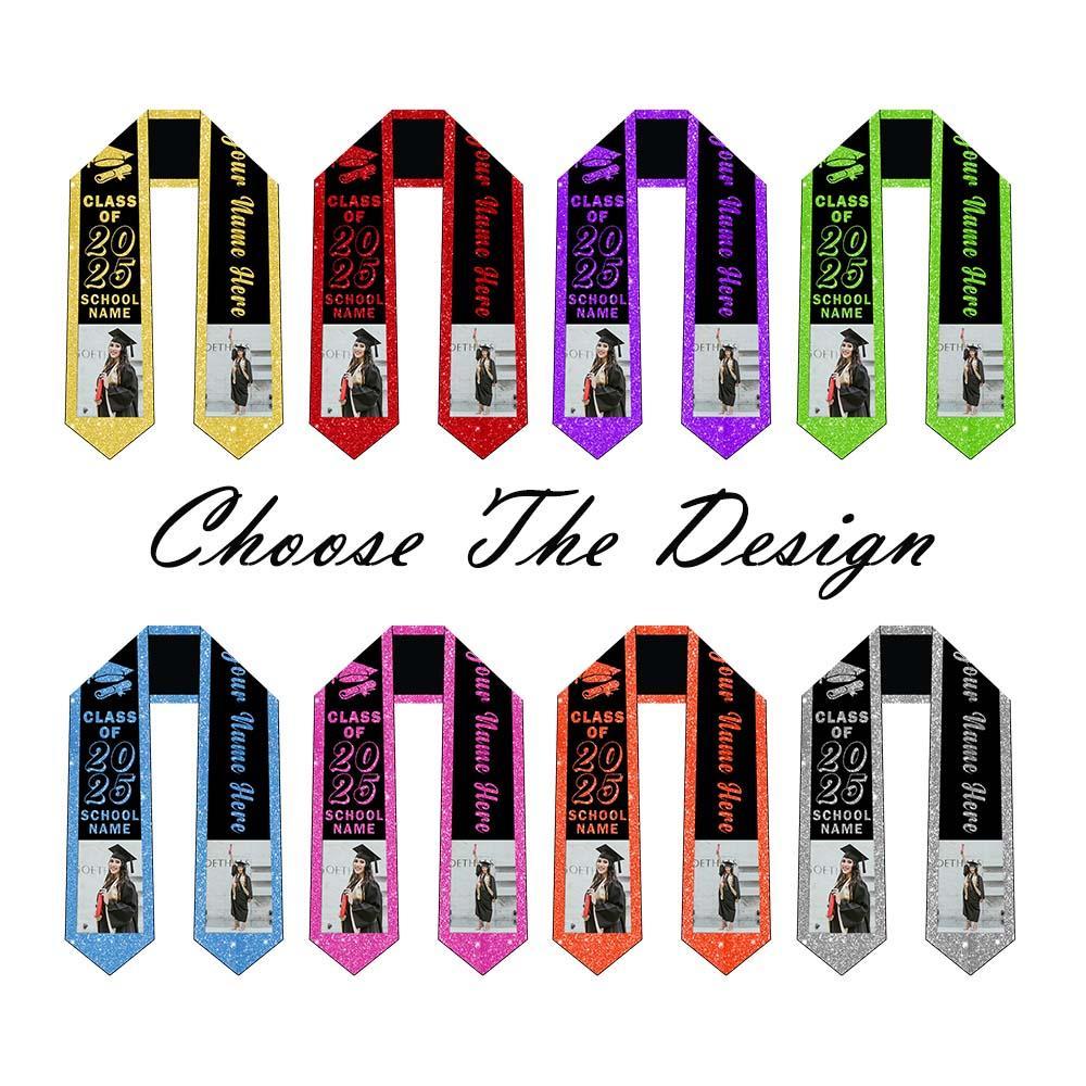 Custom Graduation Stole Personalized Graduation Sash with Photo & Name Graduation Gift for Senior
