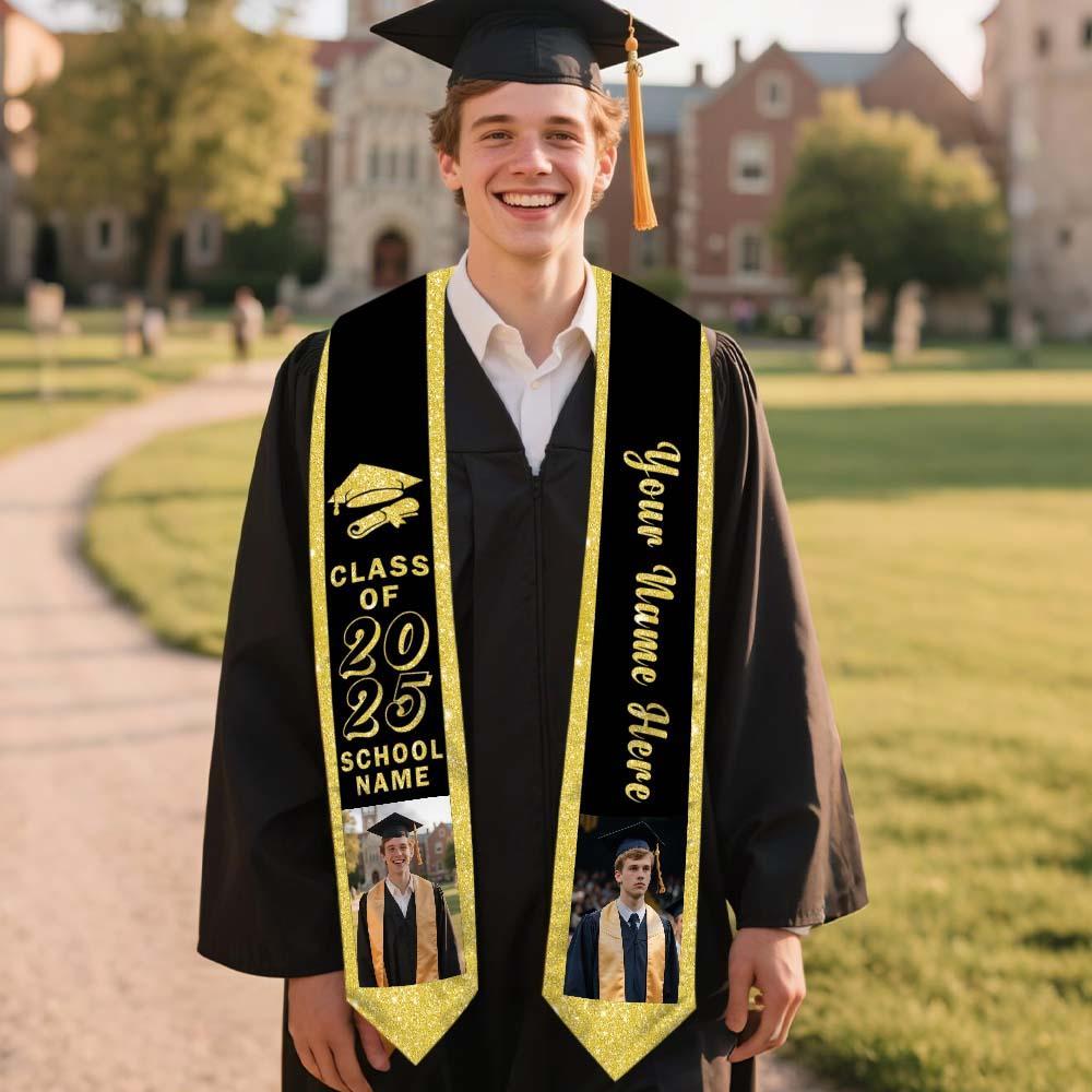 Custom Graduation Stole Personalized Graduation Sash with Photo & Name