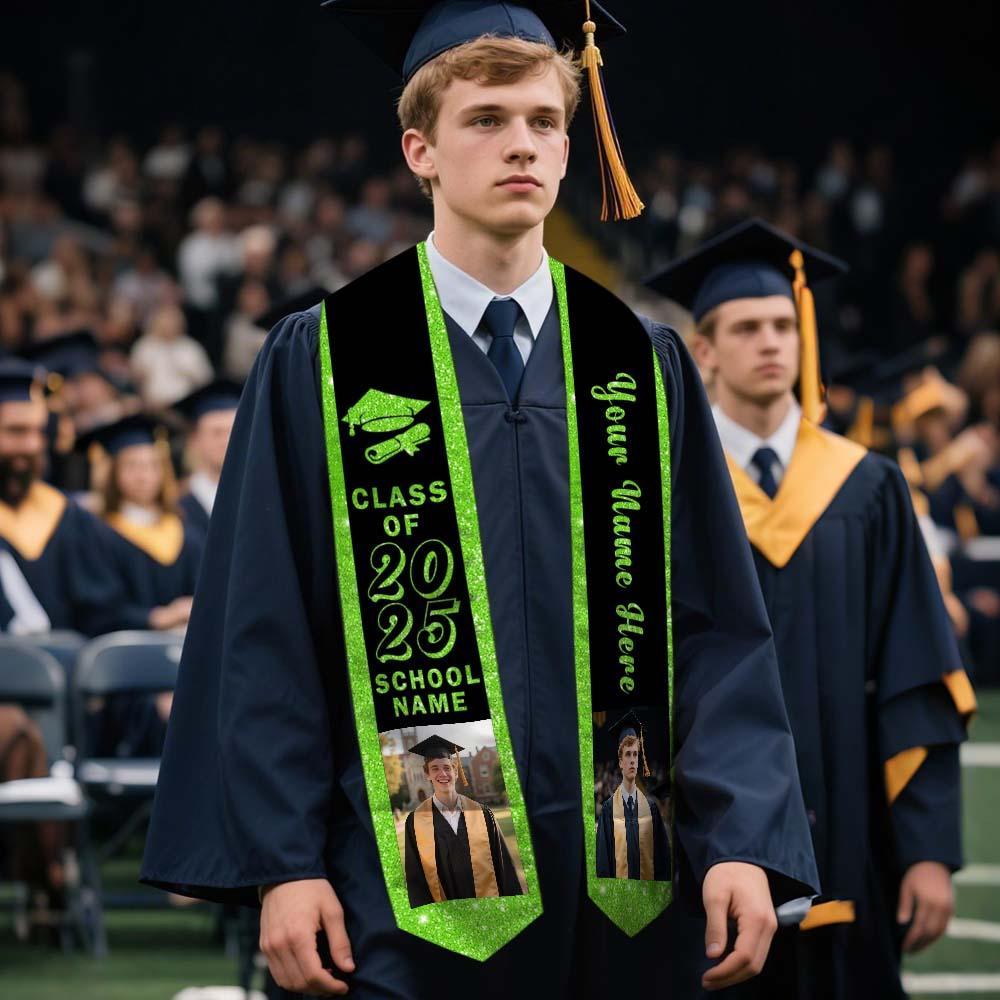 Custom Graduation Stole Personalized Graduation Sash with Photo & Name Graduation Gift for Senior