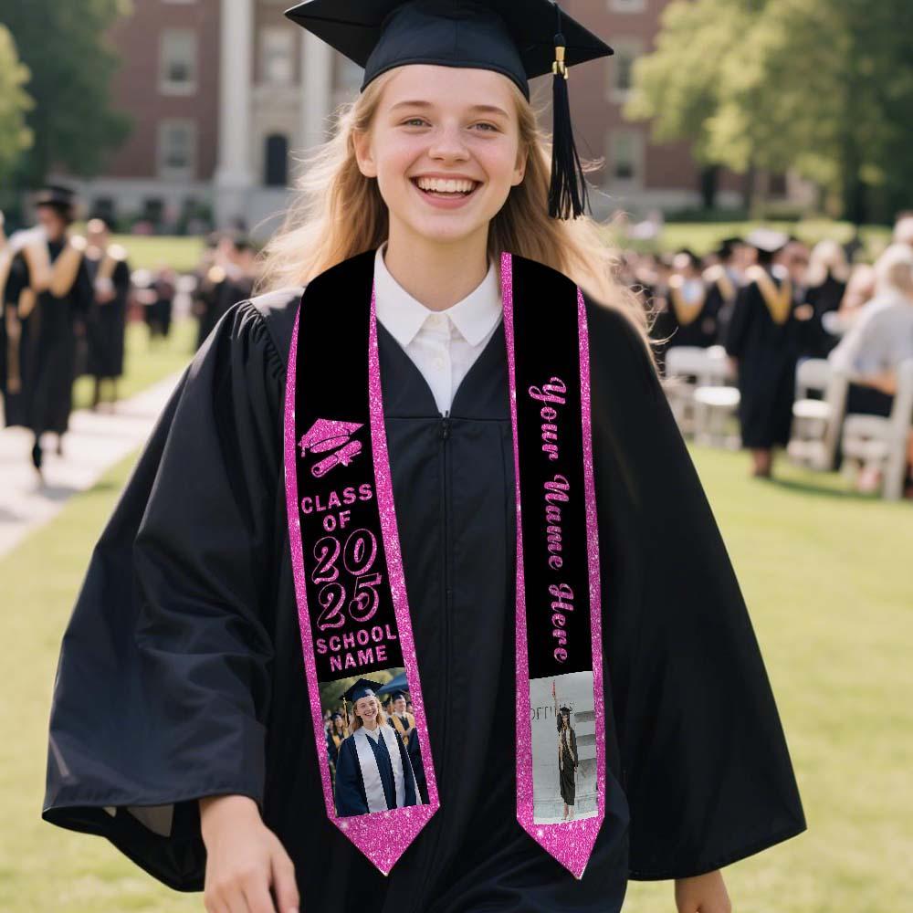 Custom Graduation Stole Personalized Graduation Sash with Photo & Name Graduation Gift for Senior