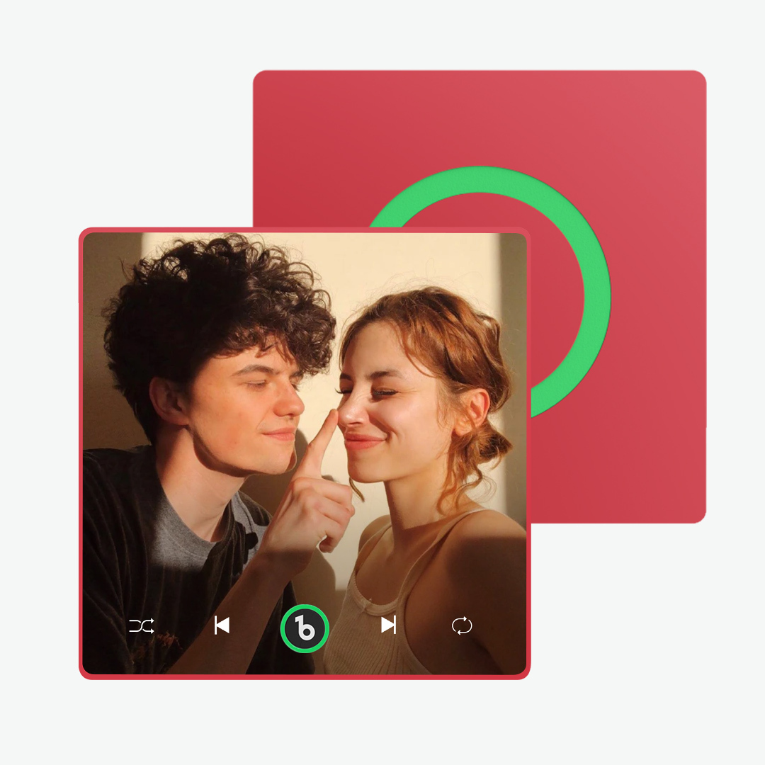 New 4.0 Upgrade Custom Music Fridge Magnet Colorful Frame Album Fridge Magnet Can Play Songs Gift for Couple Can Upload Your Music