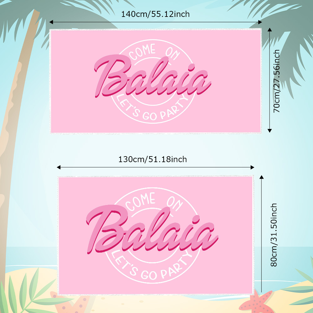 Custom Barbi Beach Towel with Name, Adult/Kids Personalized Name Bath Towel Pool Towel, Anniversary / Birthday Beach Towel, Vacation Gift - MyFaceBoxer