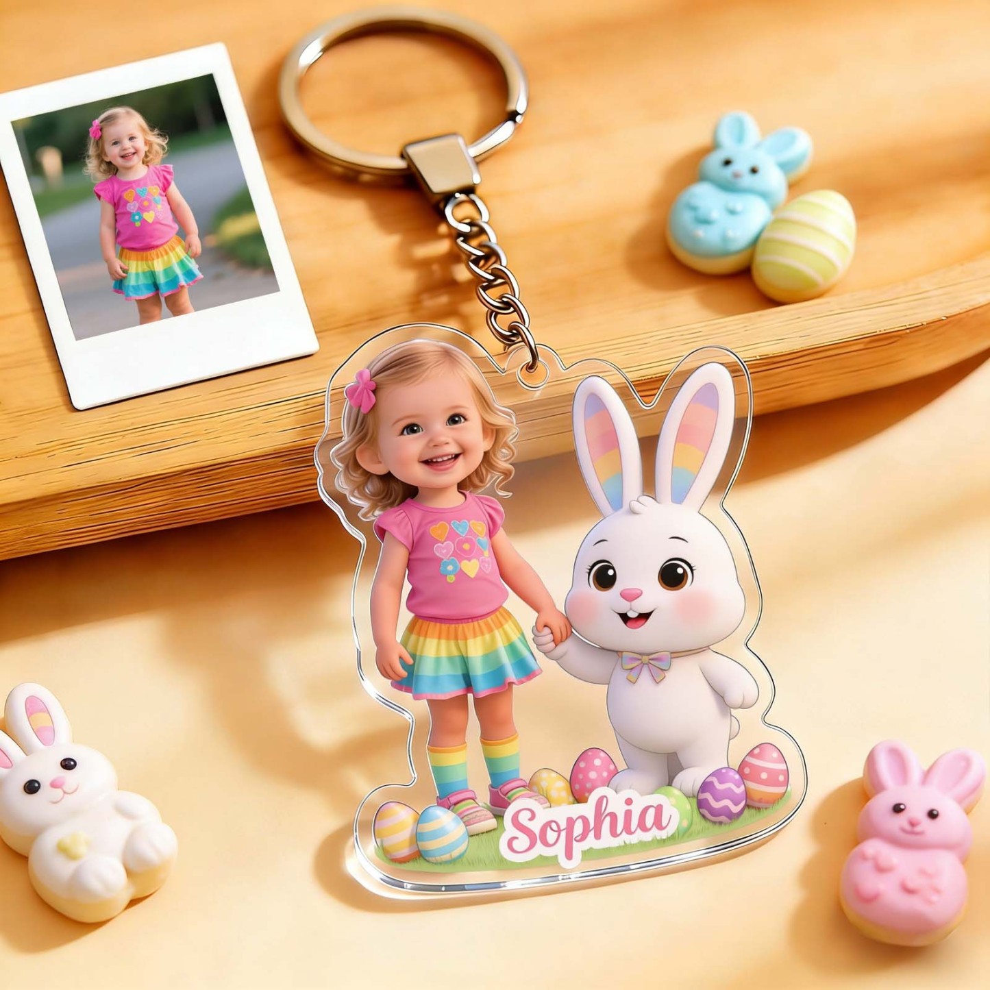 Custom Any Photo Easter Gift - Personalized Kid Custom Shaped Acrylic Plaque