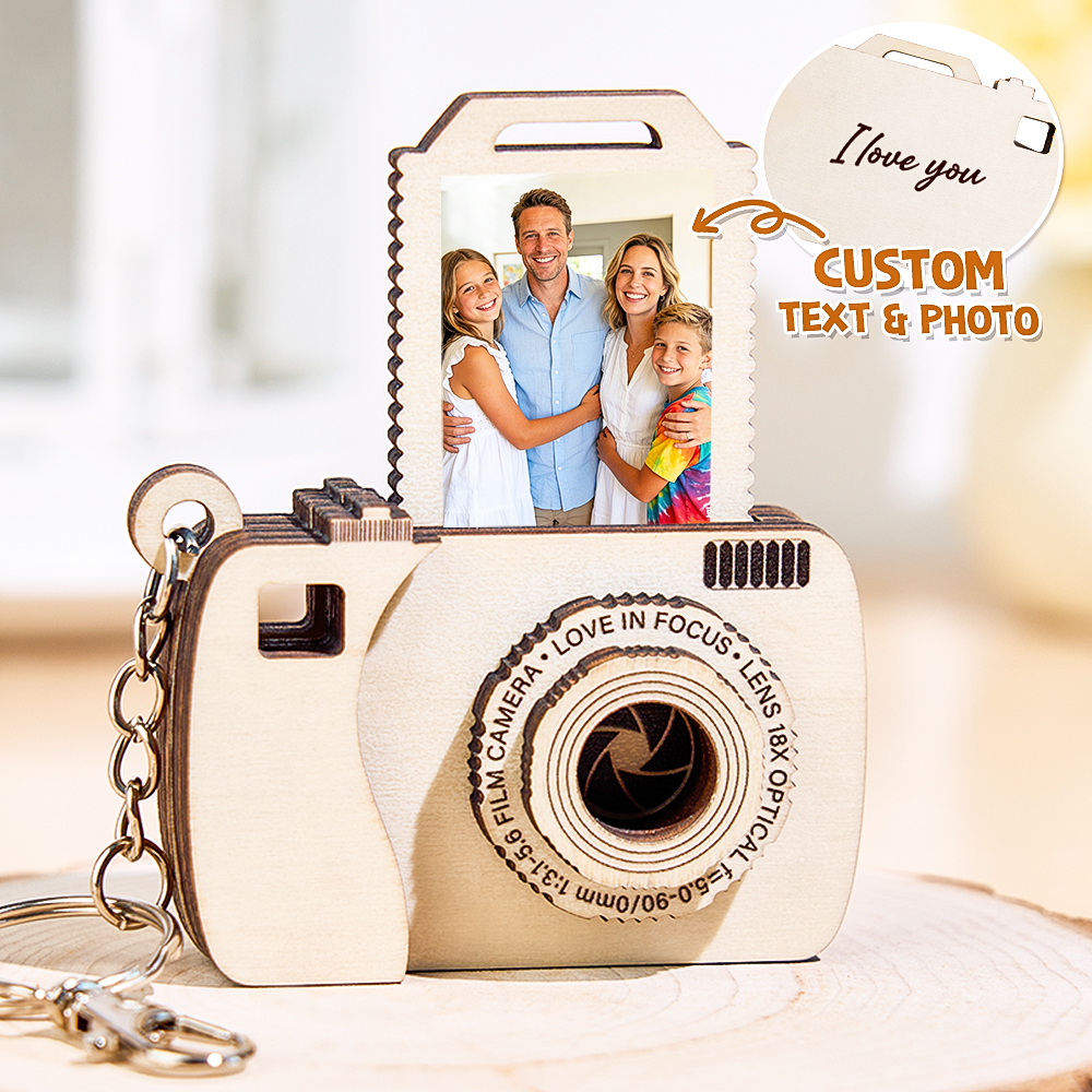 Gifts for Mother Mini Camera Photo Keychain Customizable Photo Frame Keychain