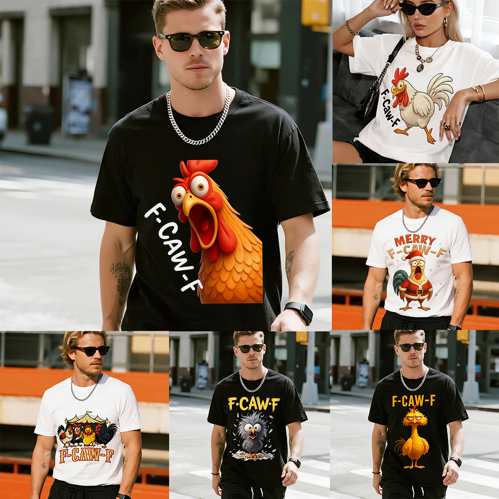 Funny F-Caw-F Chicken Design Caw Unisex T-Shirt