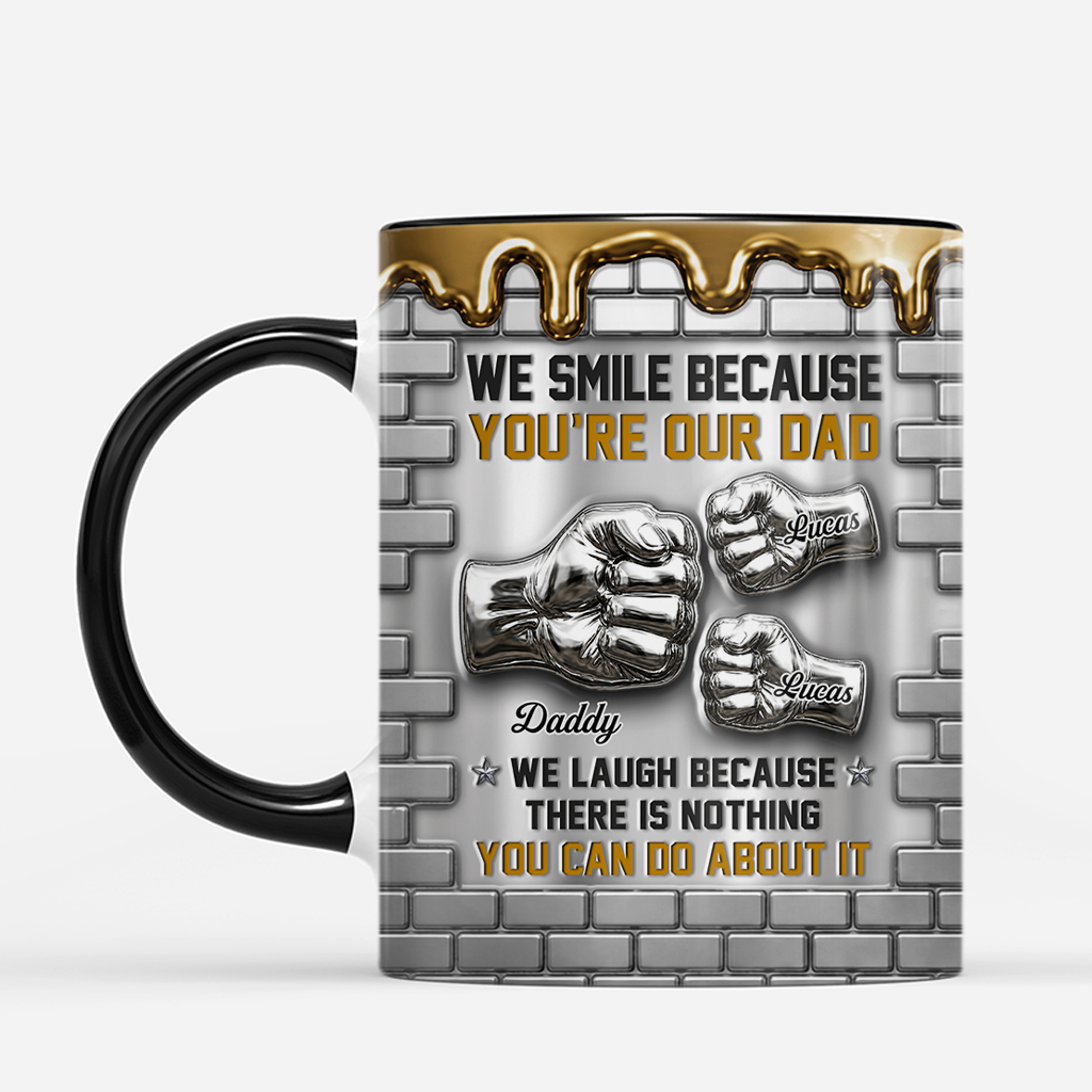 [3D Printing Effect] I Smile Because Youre My Dad/Grandpa/Son Mug - Unique Personalized Gifts