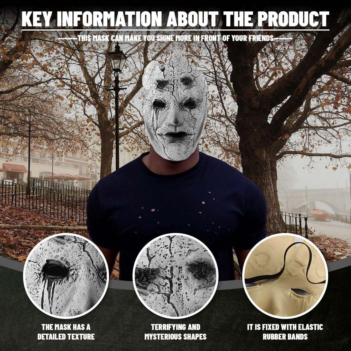 Black Myth Wukong Mask Stone Warrior Mask Halloween Mask Scary Gift for Halloween Party Gifts - MyFaceBoxer