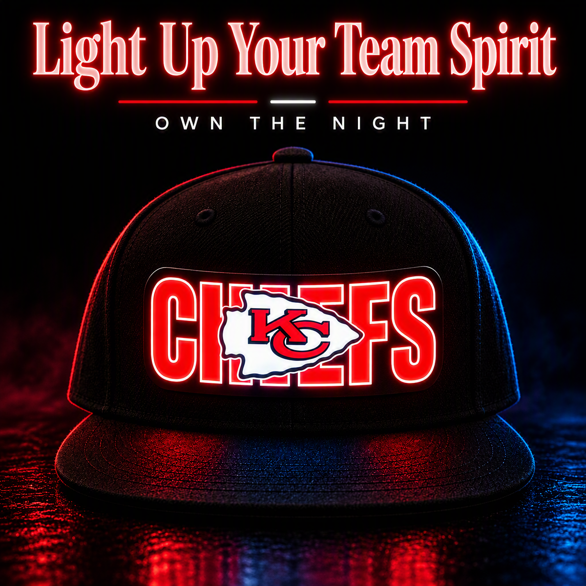 Football Fan LED Light-Up Snapback Cap