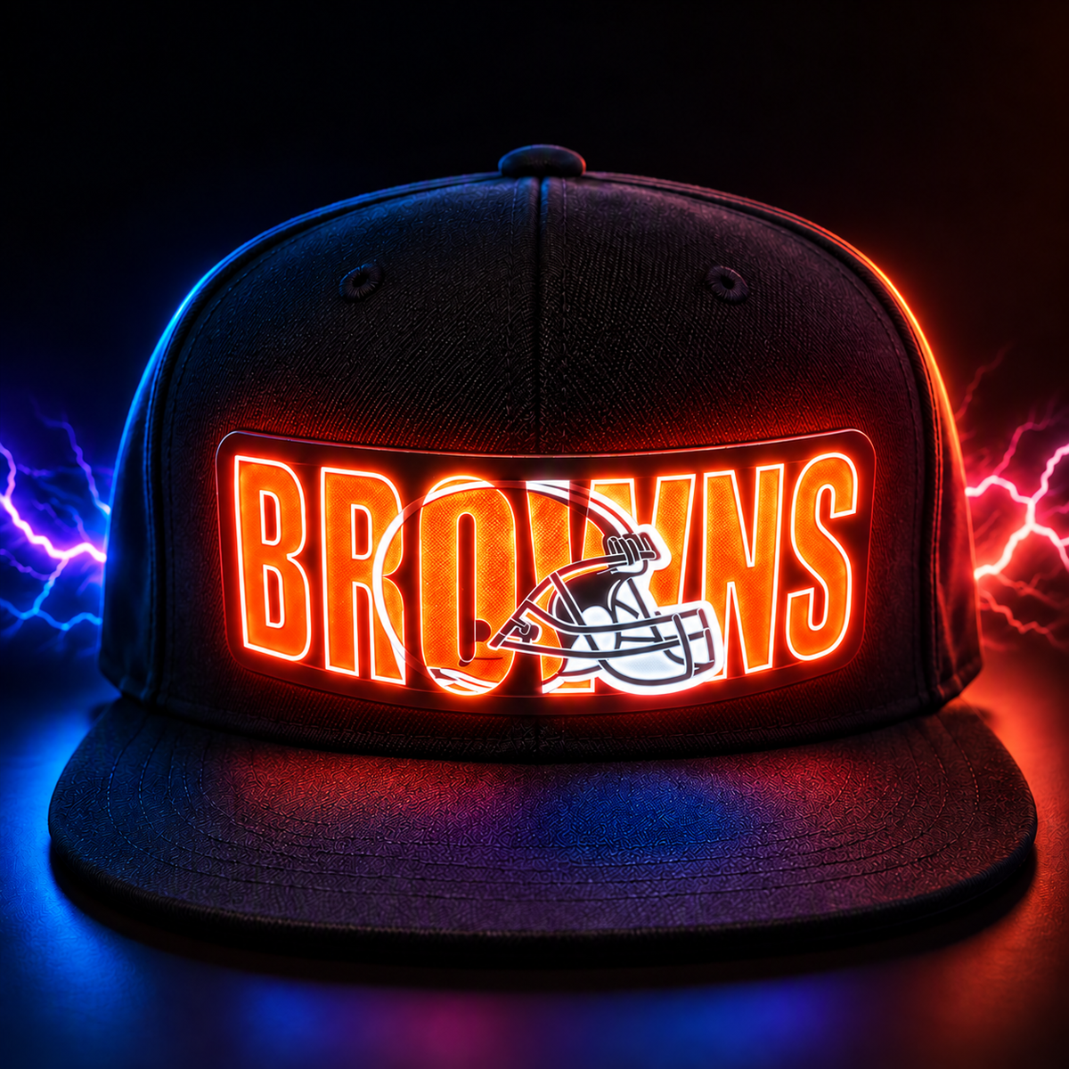 Football Fan LED Light-Up Snapback Cap