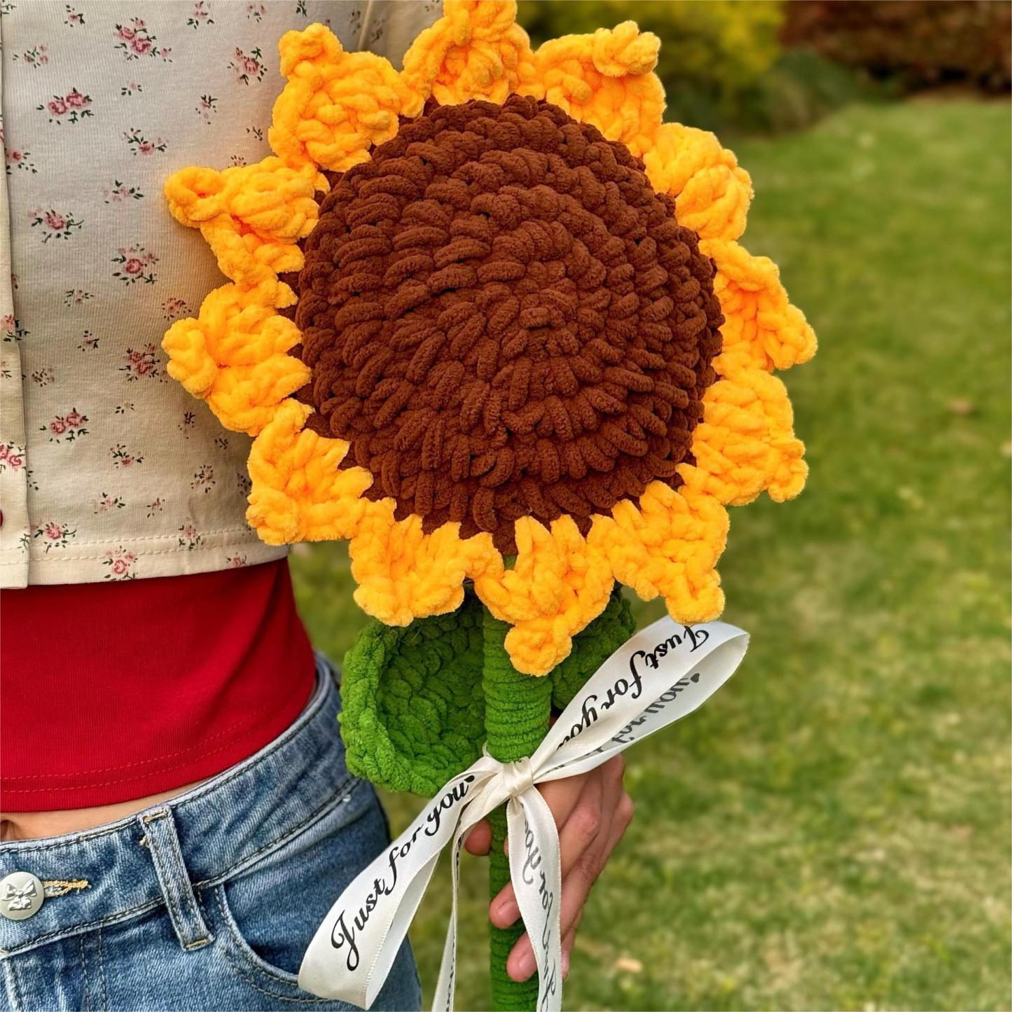 Giant Sunflower Crochet Handmade Knitted Flower Graduation Gift