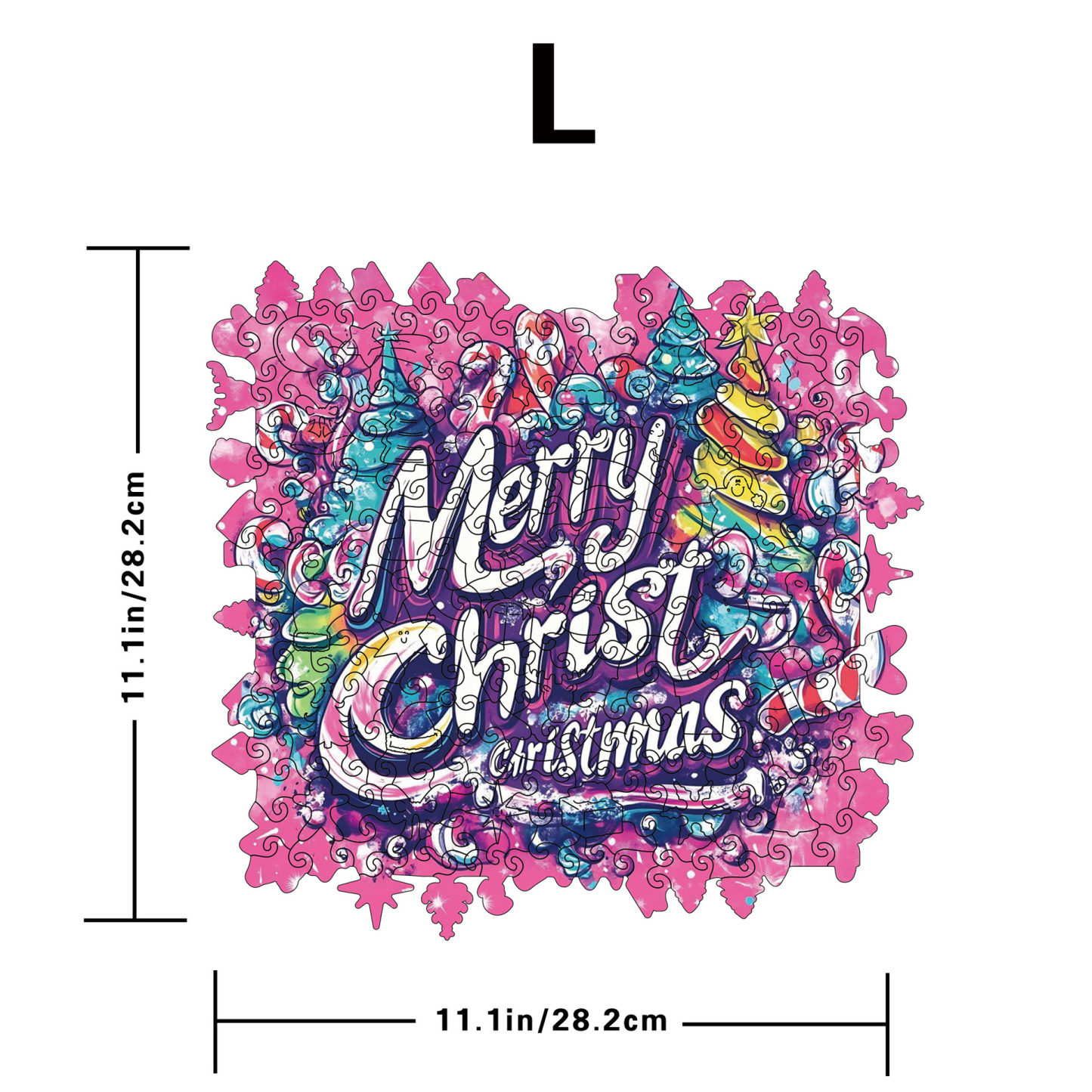 Wooden Christmas Gifts Puzzle Toy Irregular Shaped Jigsaw Game Coin Bank Gift Stress Relief