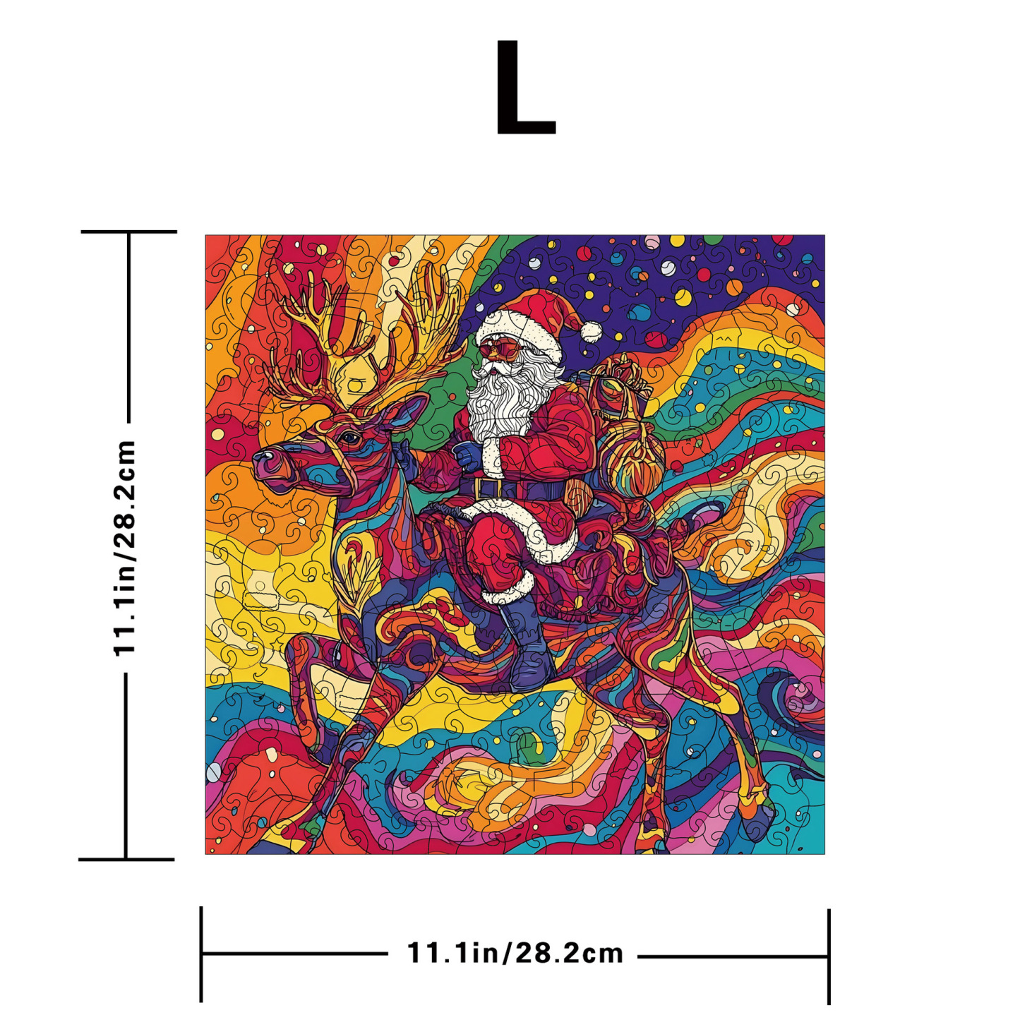 Wooden Christmas Gifts Puzzle Toy Irregular Shaped Jigsaw Game Coin Bank Gift Stress Relief