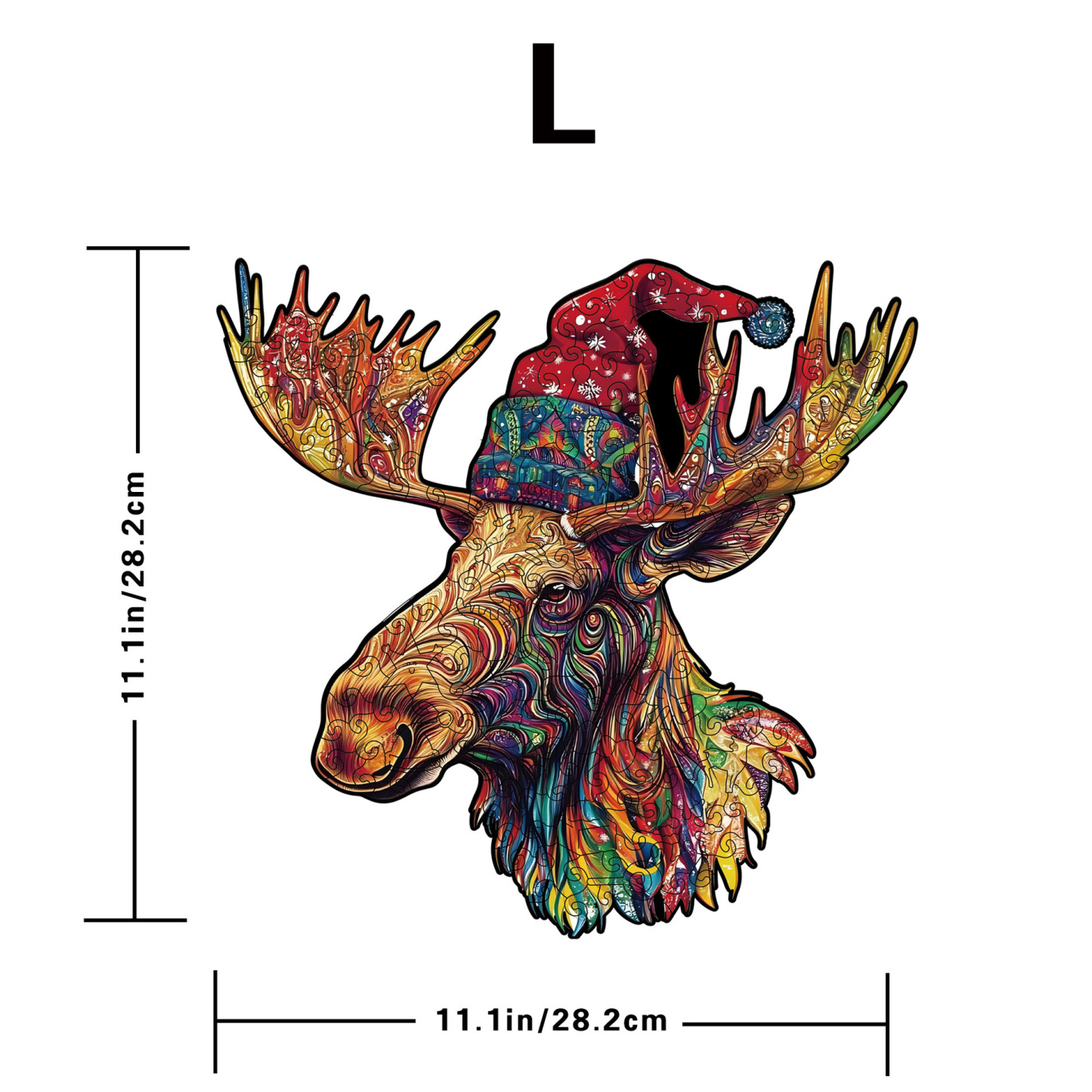 Wooden Christmas Gifts Puzzle Toy Irregular Shaped Jigsaw Game Coin Bank Gift Stress Relief