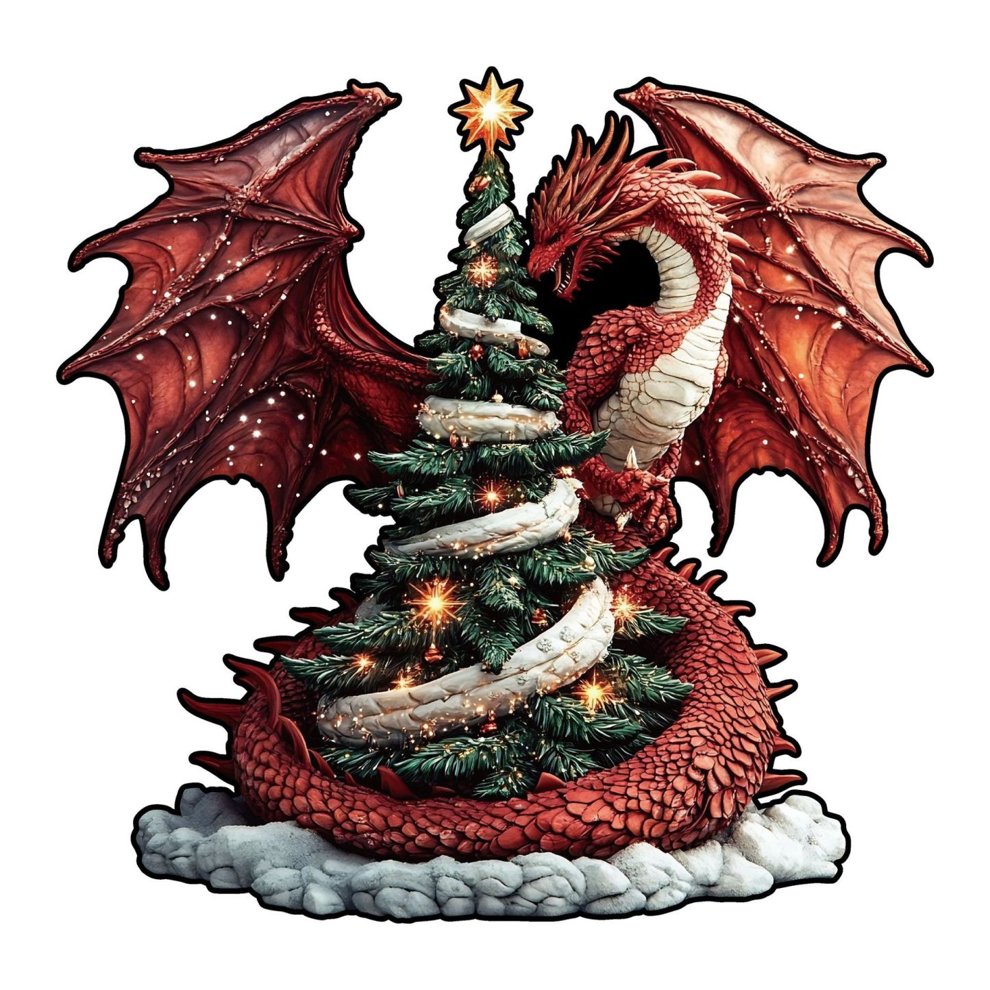 Wooden Christmas Gifts Puzzle Toy Irregular Shaped Jigsaw Game Coin Bank Gift Stress Relief