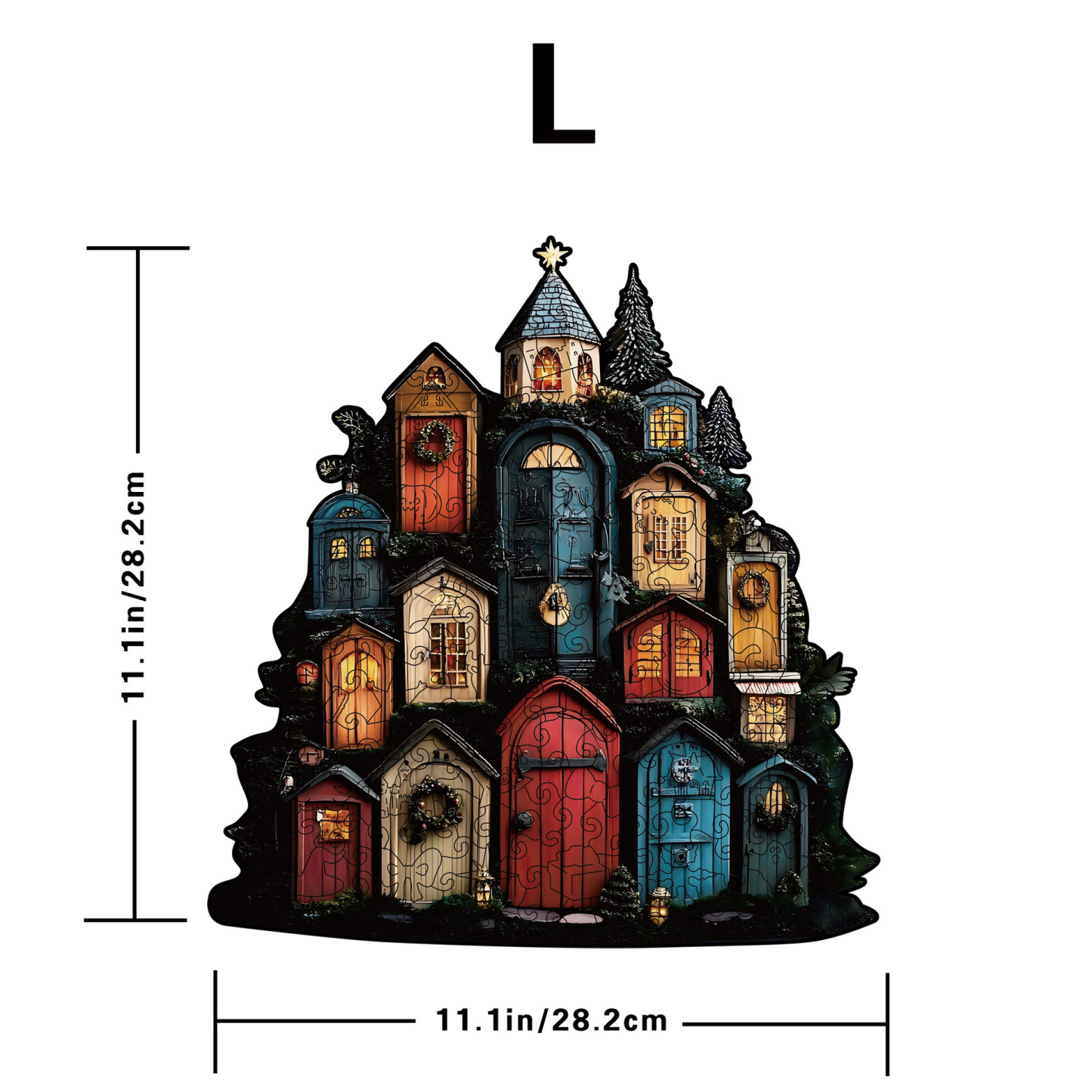 Wooden Christmas Gifts Puzzle Toy Irregular Shaped Jigsaw Game Coin Bank Gift Stress Relief