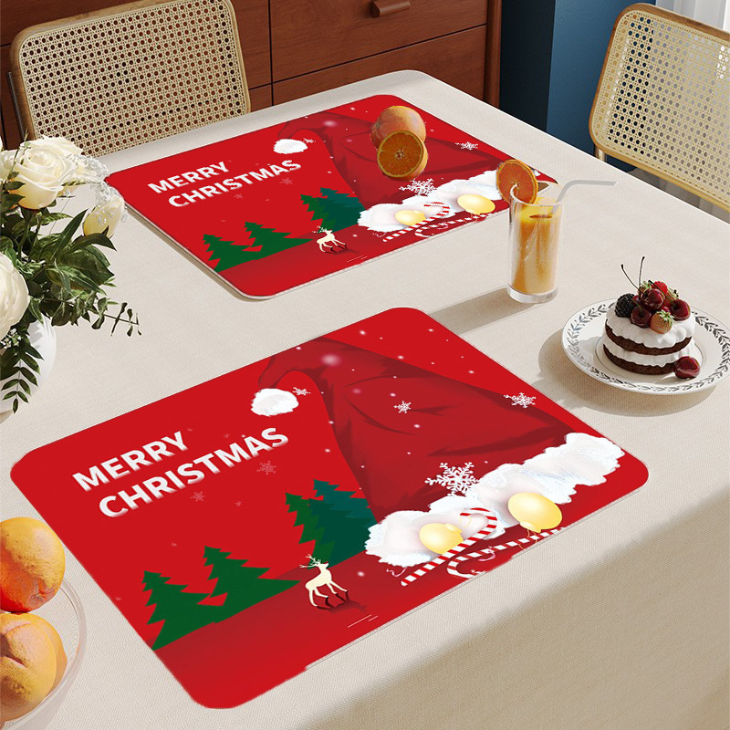 Christmas Placemats Festive Dining Table Holiday Home Decoration