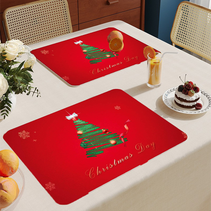 Christmas Placemats Festive Dining Table Holiday Home Decoration