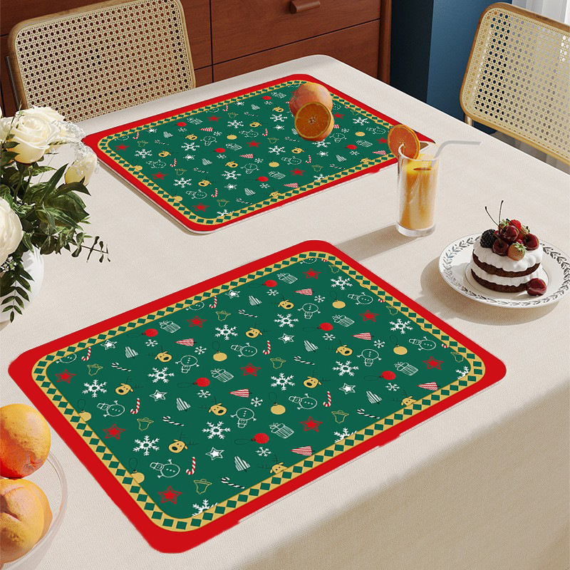 Christmas Placemats Festive Dining Table Holiday Home Decoration