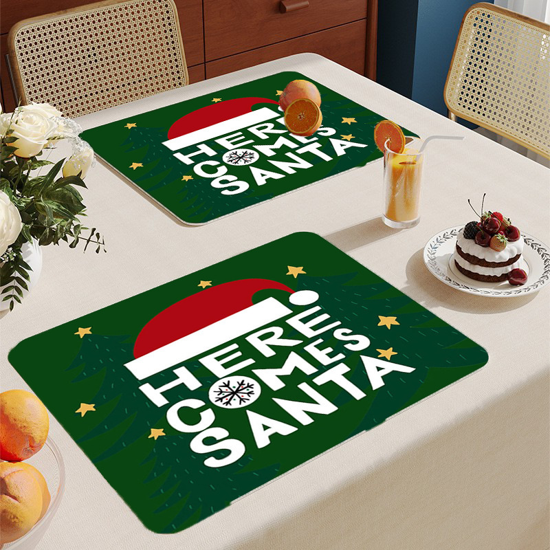 Christmas Placemats Festive Dining Table Holiday Home Decoration