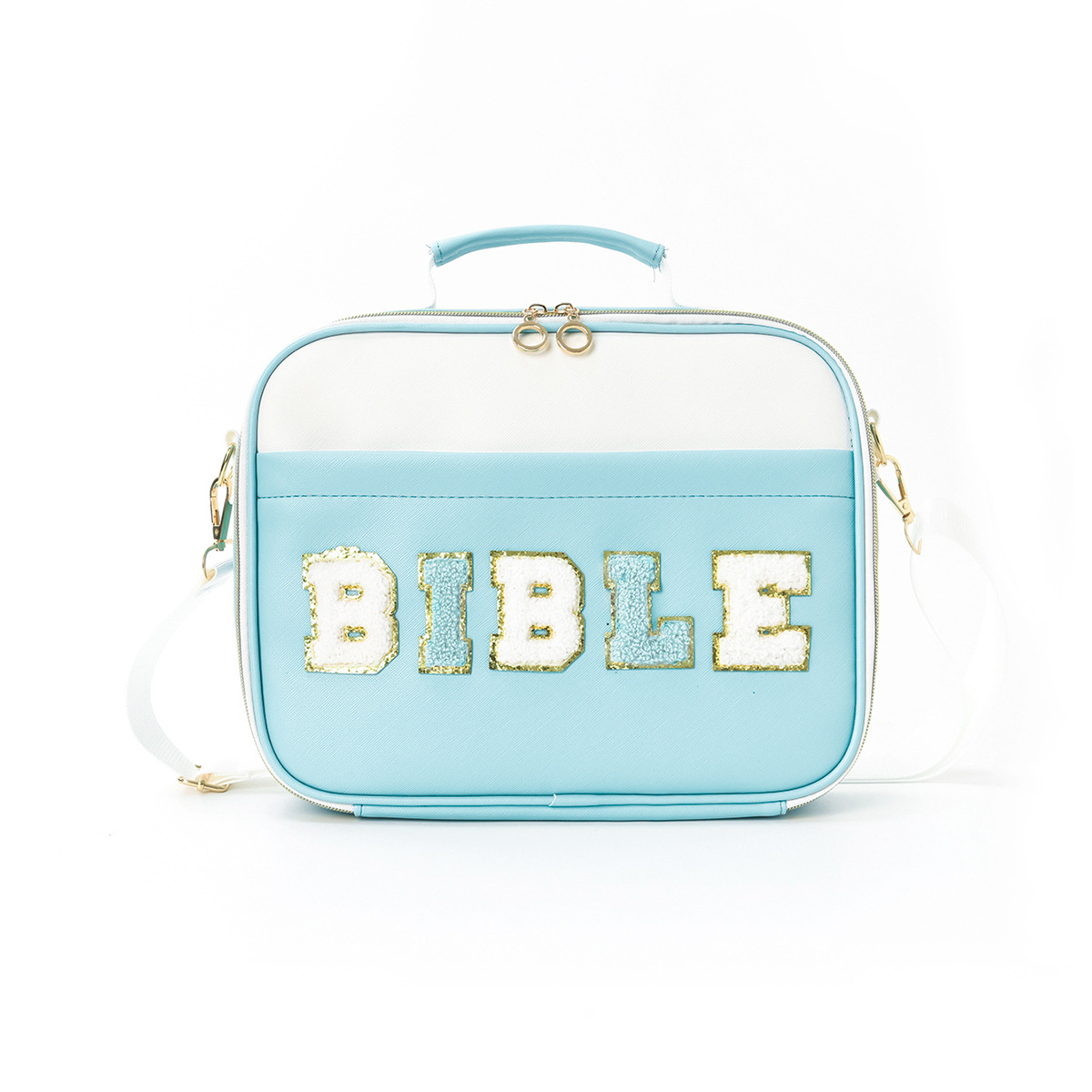 Large Portable Book Case Bible Carrying Case with Shoulder Strap Bible Cover Case for Women Church Bible Tote Bag for Woman
