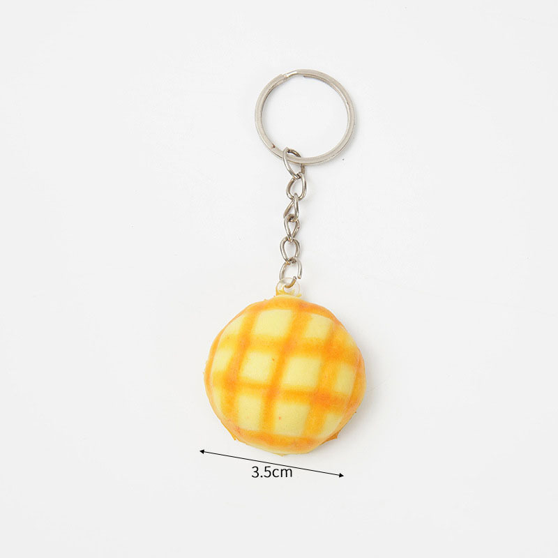 Mini Realistic Dark Pineapple Bun PU Foam Squishy Stress Relief Toy Cute Bag Charm & Keychain - MyFaceBoxer