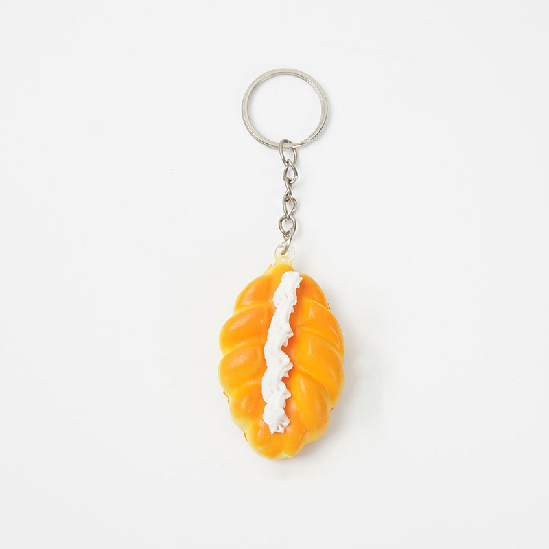 Mini Realistic Cream-Filled Bread PU Foam Squishy Stress Relief Toy Cute Bag Charm & Keychain - MyFaceBoxer