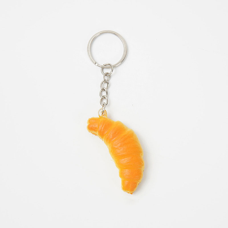 Mini Realistic Croissant PU Foam Squishy Stress Relief Toy Cute Bag Charm & Keychain for Friend - MyFaceBoxer