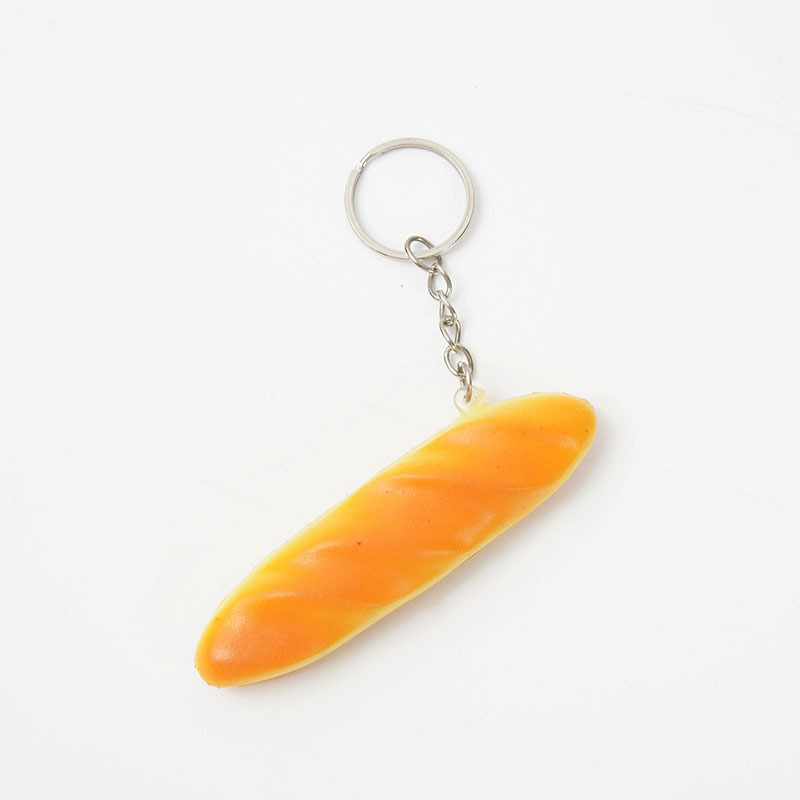 Mini Realistic Baguette PU Foam Squishy Stress Relief Toy Cute Bag Charm & Keychain for Friend - MyFaceBoxer