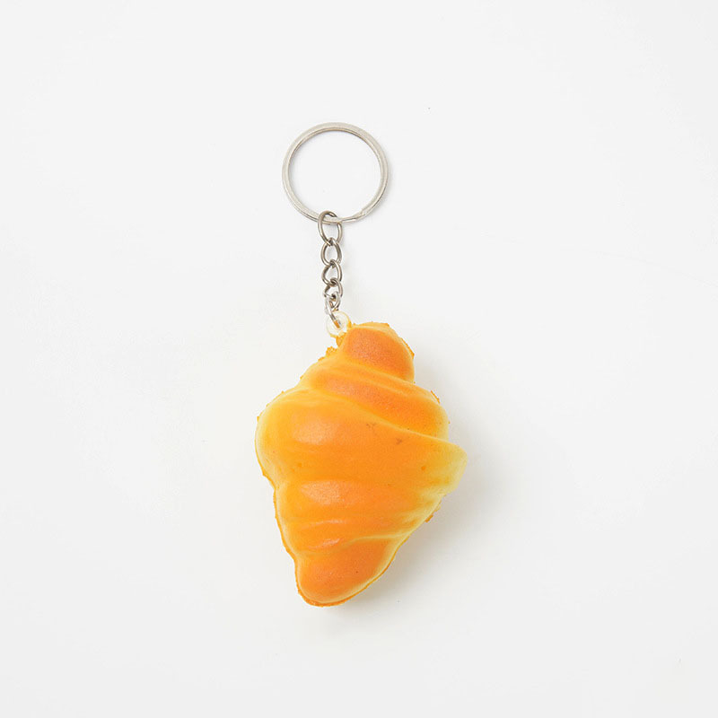 Mini Realistic Croissant PU Foam Squishy Stress Relief Toy Cute Keychain for Friend - MyFaceBoxer