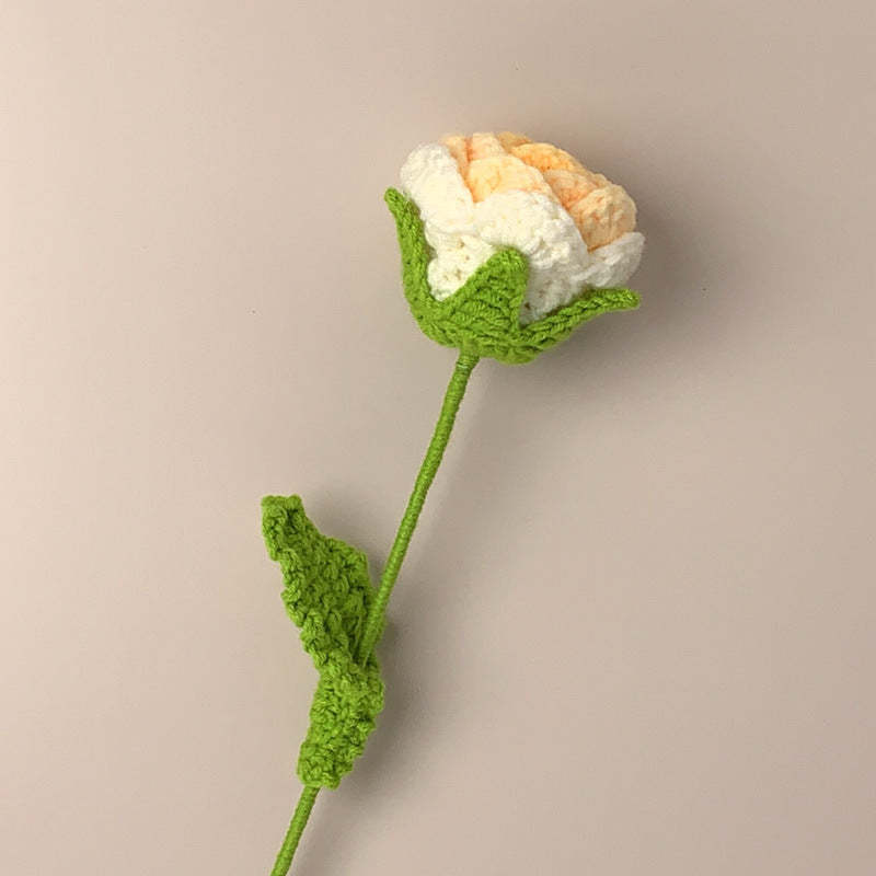 Roses Crochet Flower Handmade Knitted Flower Gift for Lover - MyFaceBoxer