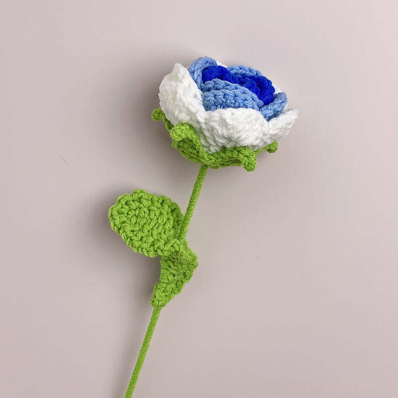 Roses Crochet Flower Handmade Knitted Flower Gift for Lover - MyFaceBoxer