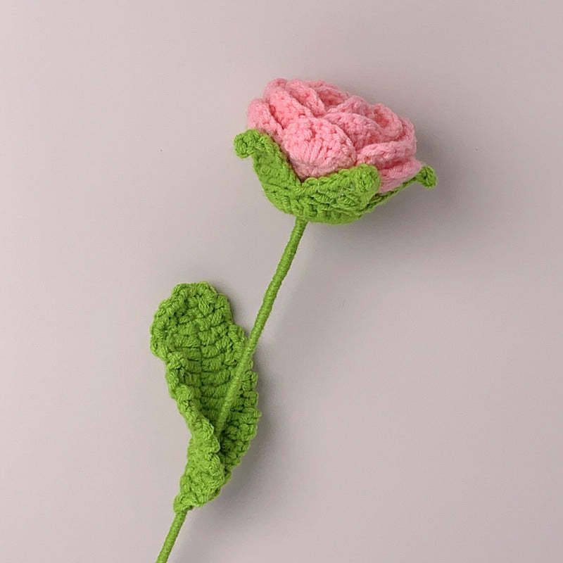 Roses Crochet Flower Handmade Knitted Flower Gift for Lover - MyFaceBoxer
