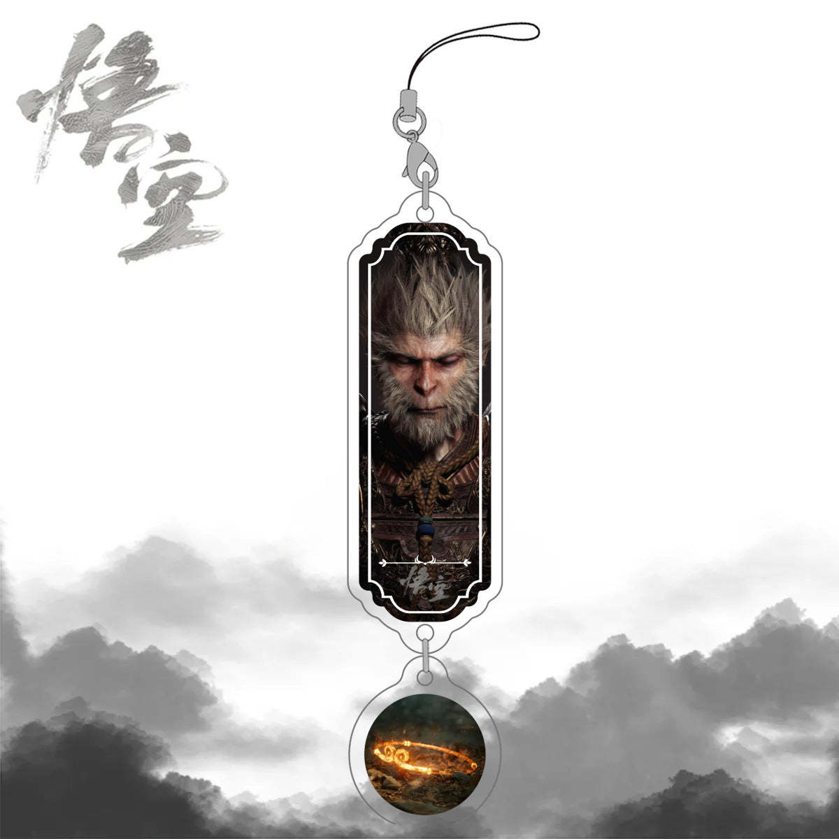 Black Myth Wukong Acrylic Phone Accessories New Bag charms Monkey King Accessory Gift for Friends Game Lovers - MyFaceBoxer