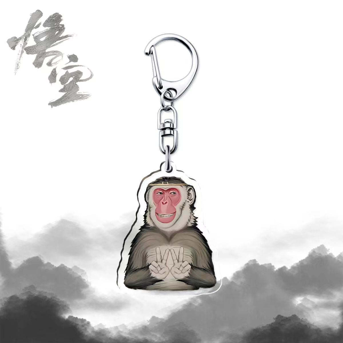Black Myth Wukong Acrylic Keychain New Phone Charm Bag charms Monkey King Accessory Gift for Friends Game Lovers - MyFaceBoxer