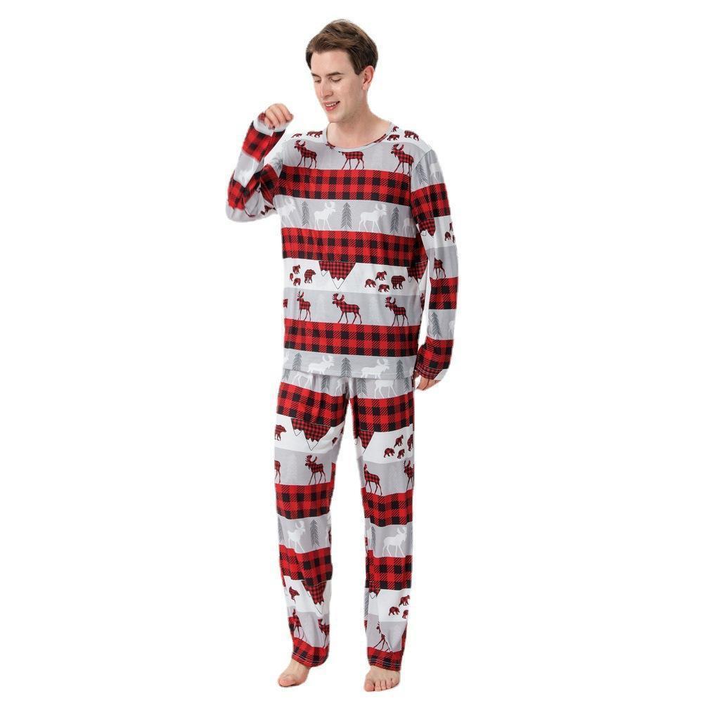 Gifts for Kids Christmas Pajamas Sets Sleepwear - Grey Elk - MyFaceBoxer