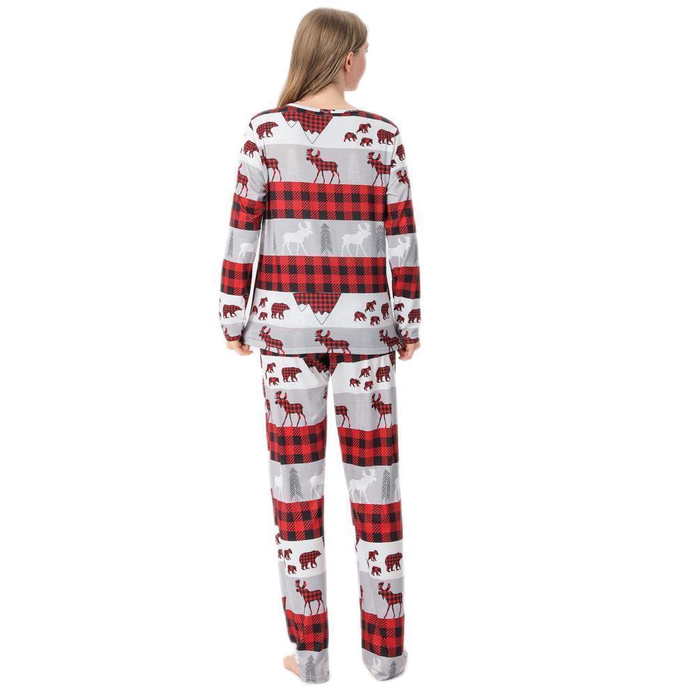 Gifts for Kids Christmas Pajamas Sets Sleepwear - Grey Elk - MyFaceBoxer