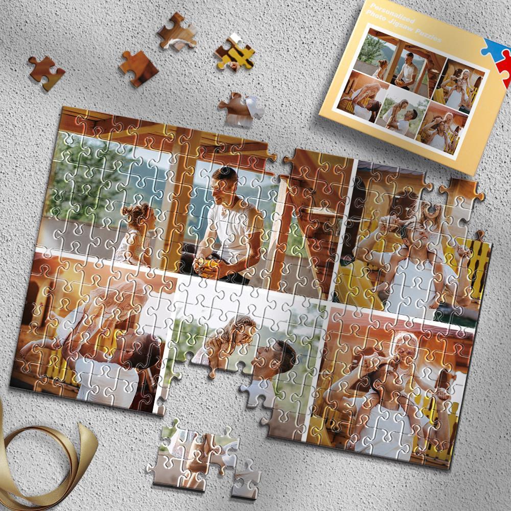 Gift For Dad Custom Collage Photo Puzzle 35-1000 Piece Love Jigsaw - MyFaceBoxer