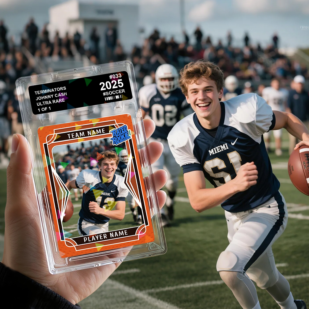 Custom Sports Trading Card Personalized Photo Portrait Card for Athletes and Fans